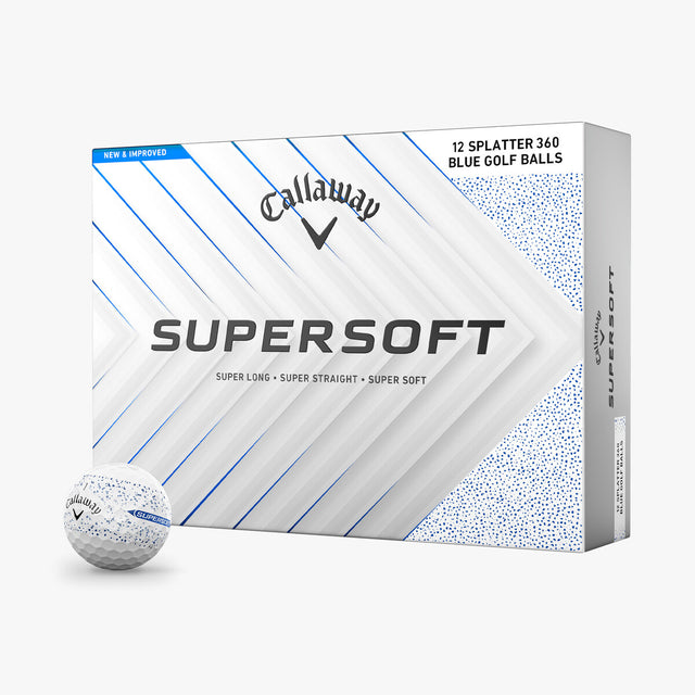 Callaway Supersoft Splatter 360 Golfbälle blau – 12er Pack Golfbälle Callaway