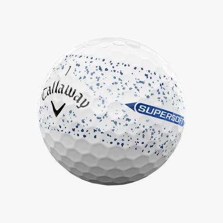 Callaway Supersoft Splatter 360 Golfbälle blau – 12er Pack Golfbälle Callaway