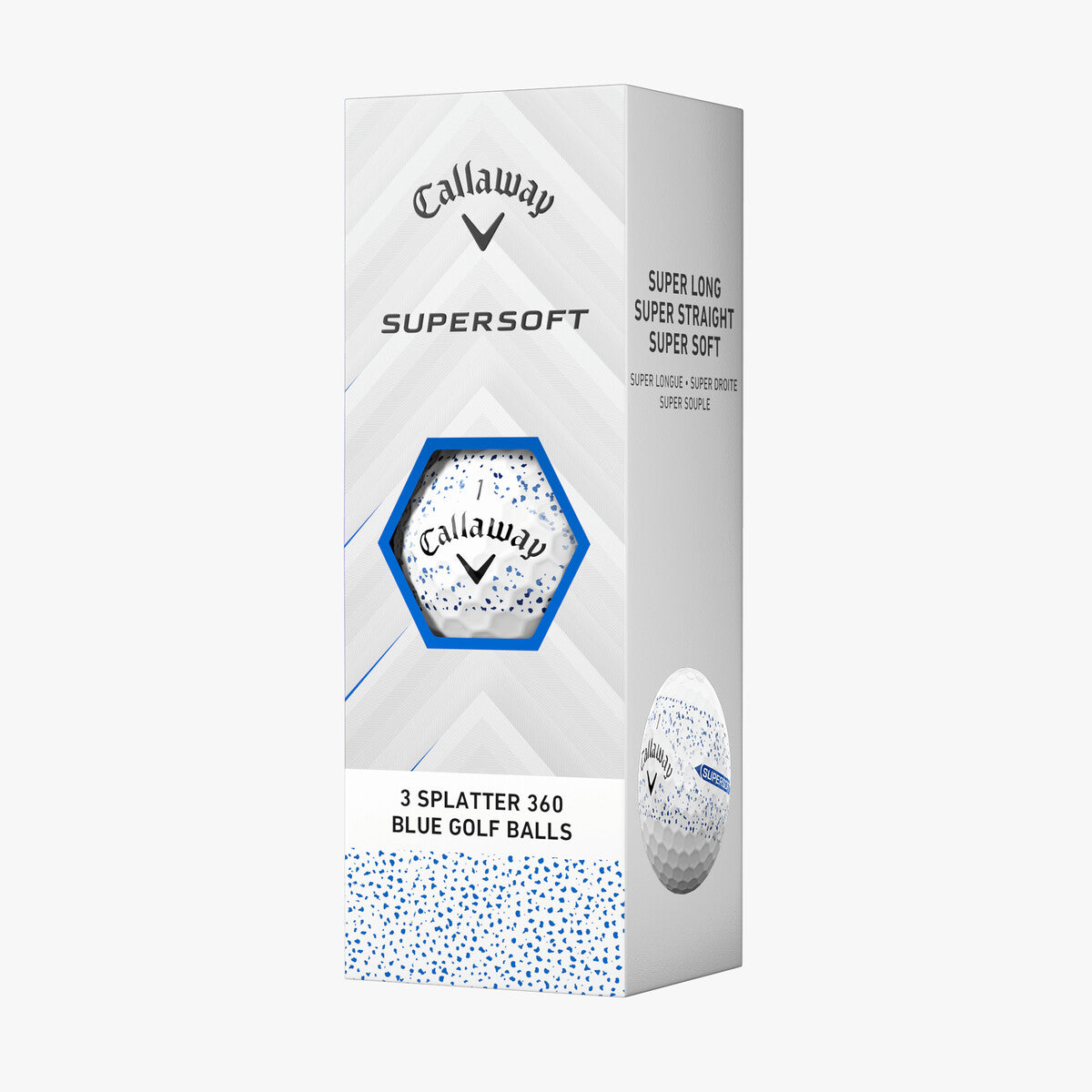 Callaway Supersoft Splatter 360 Golfbälle blau – 12er Pack Golfbälle Callaway