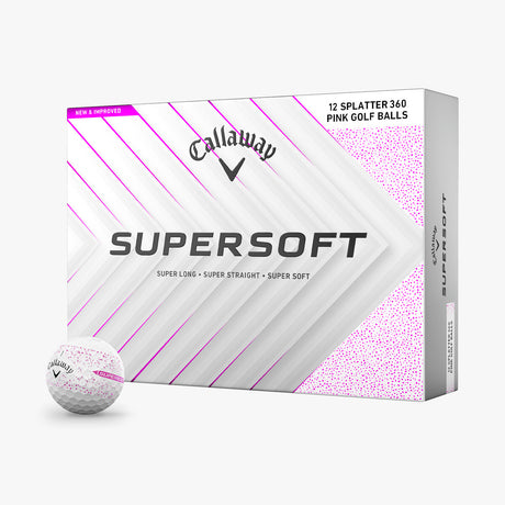 Callaway Supersoft Splatter 360 Golfbälle pink – 12er Pack Golfbälle Callaway