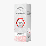 Callaway Supersoft Splatter 360 Golfbälle rot – 12er Pack Golfbälle Callaway