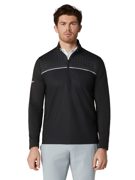 Callaway Herren Odyssey Print 1/4 Zip Langarm Caviar