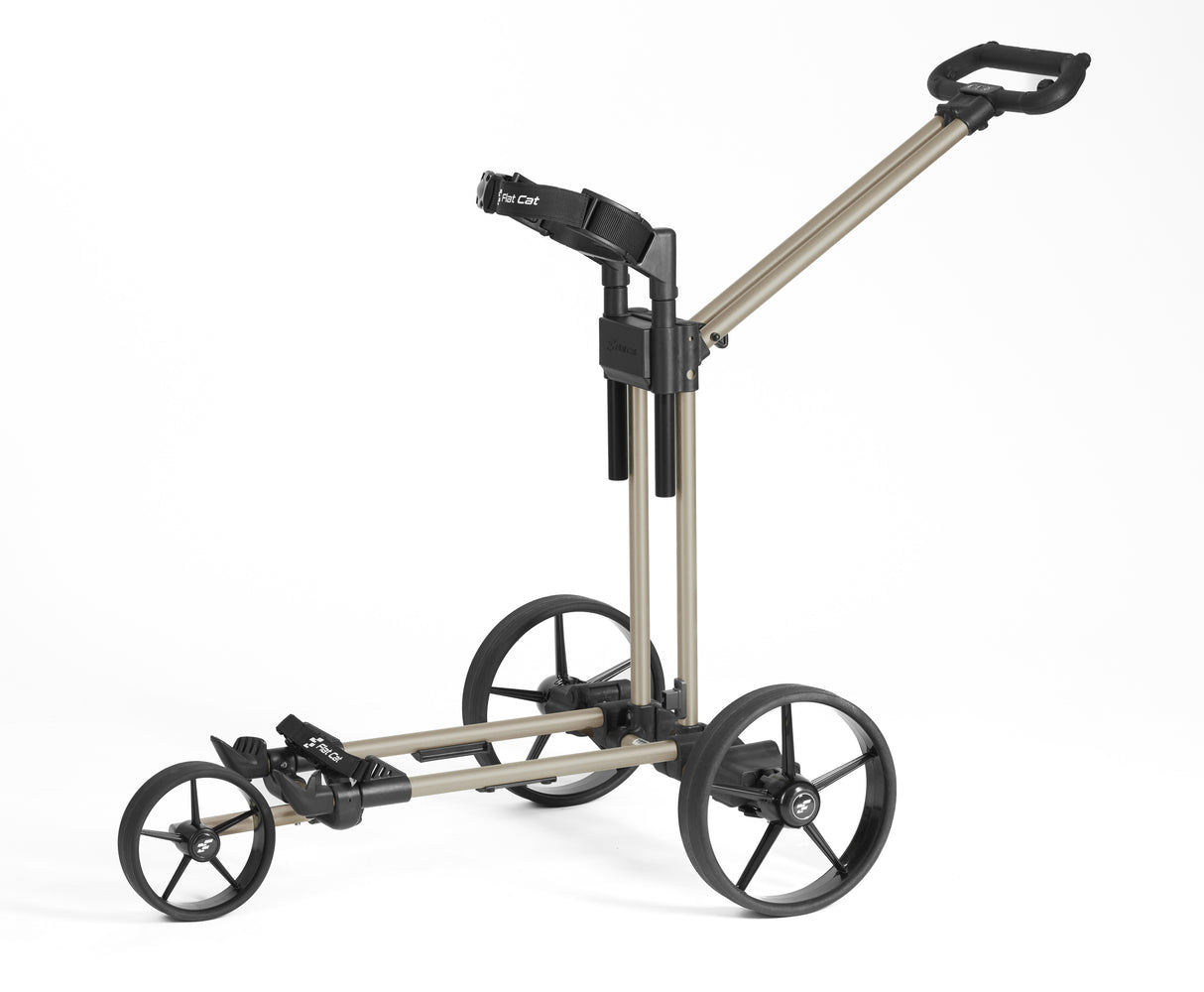 Flat Cat Gear Elektrotrolley 2025 Golftrolley Elektrisch Flat Cat Golf Golden-Bronze