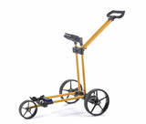 Flat Cat Pushtrolley Drei-Rad Golftrolley Flat Cat Golf Golden Orange (+50.00€)