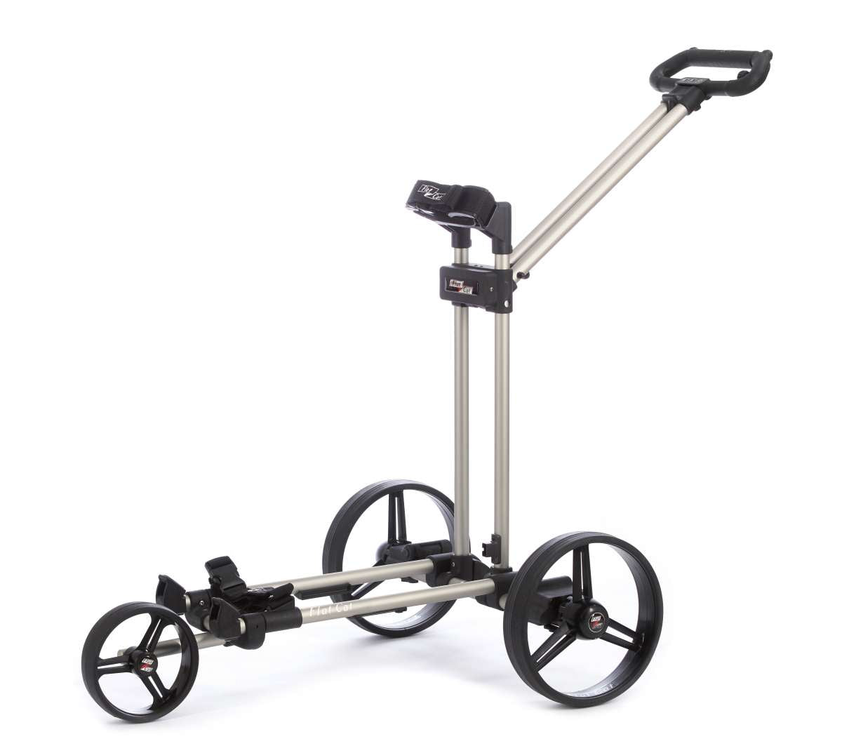 Flat Cat Gear Elektrotrolley 2025 Golftrolley Elektrisch Flat Cat Golf Brushed-Silber (+99.00€)
