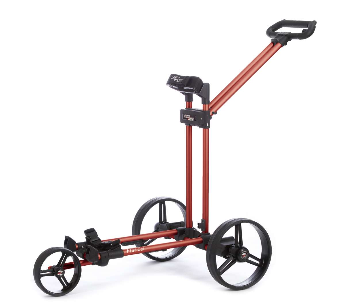 Flat Cat Gear Elektrotrolley 2025 Golftrolley Elektrisch Flat Cat Golf Oriental-Rot (+99.00€)