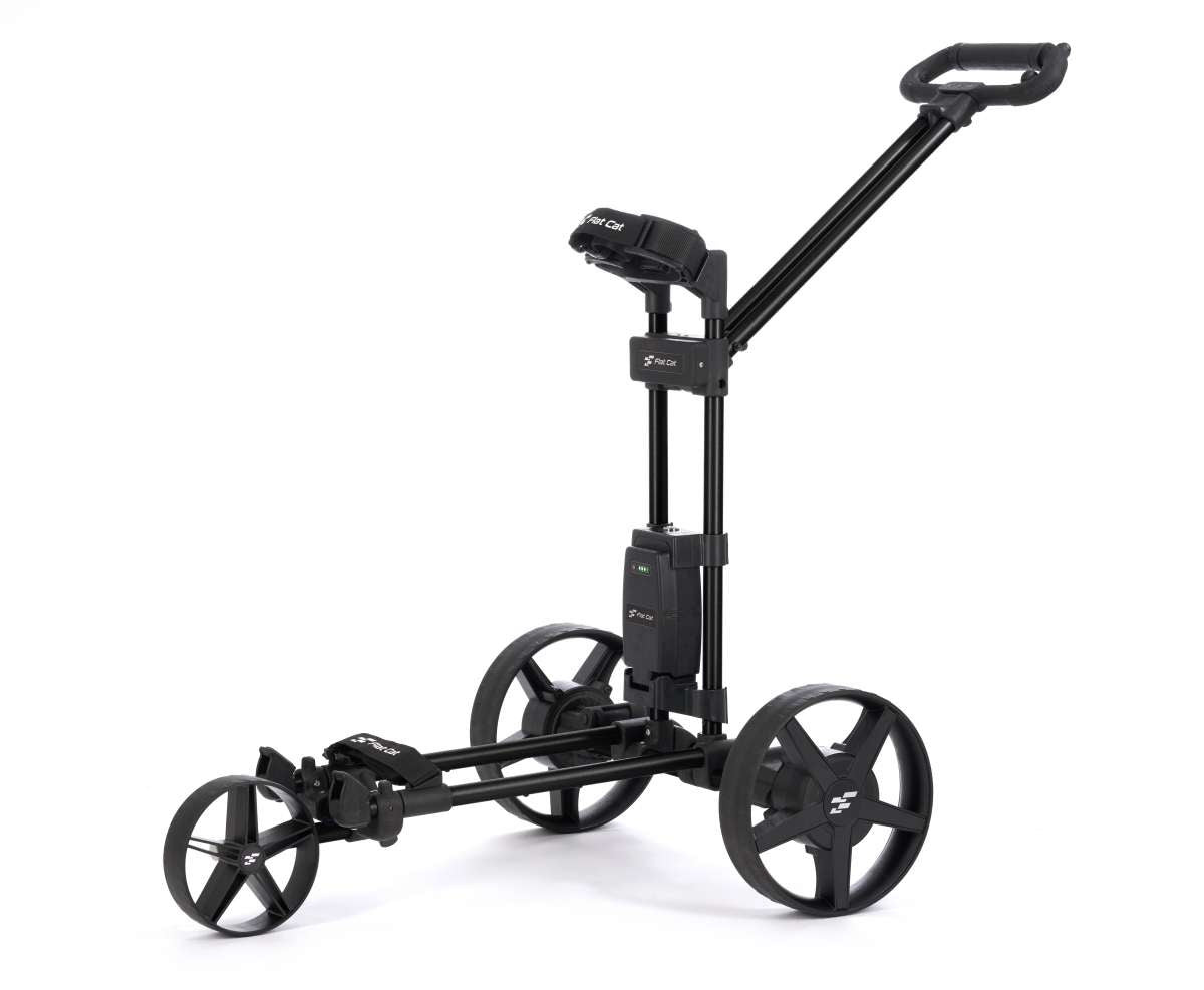 Flat Cat Touch Hybrid E-Trolley 27 Loch 2025 Golftrolley Elektrisch Flat Cat Golf black
