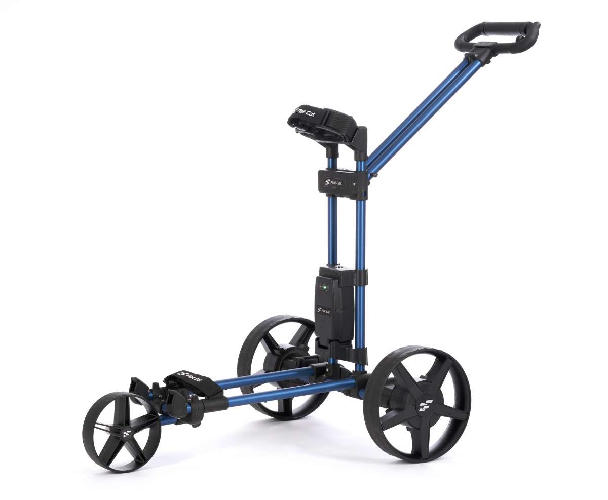 Flat Cat Touch Hybrid E-Trolley 27 Loch 2025 Golftrolley Elektrisch Flat Cat Golf Deep-Blau (+99.00€)