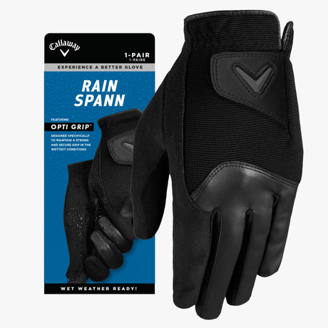 Callaway Rain Spann Golfhandschuh 2-er Pack – schwarz Golfhandschuhe Callaway Herren M