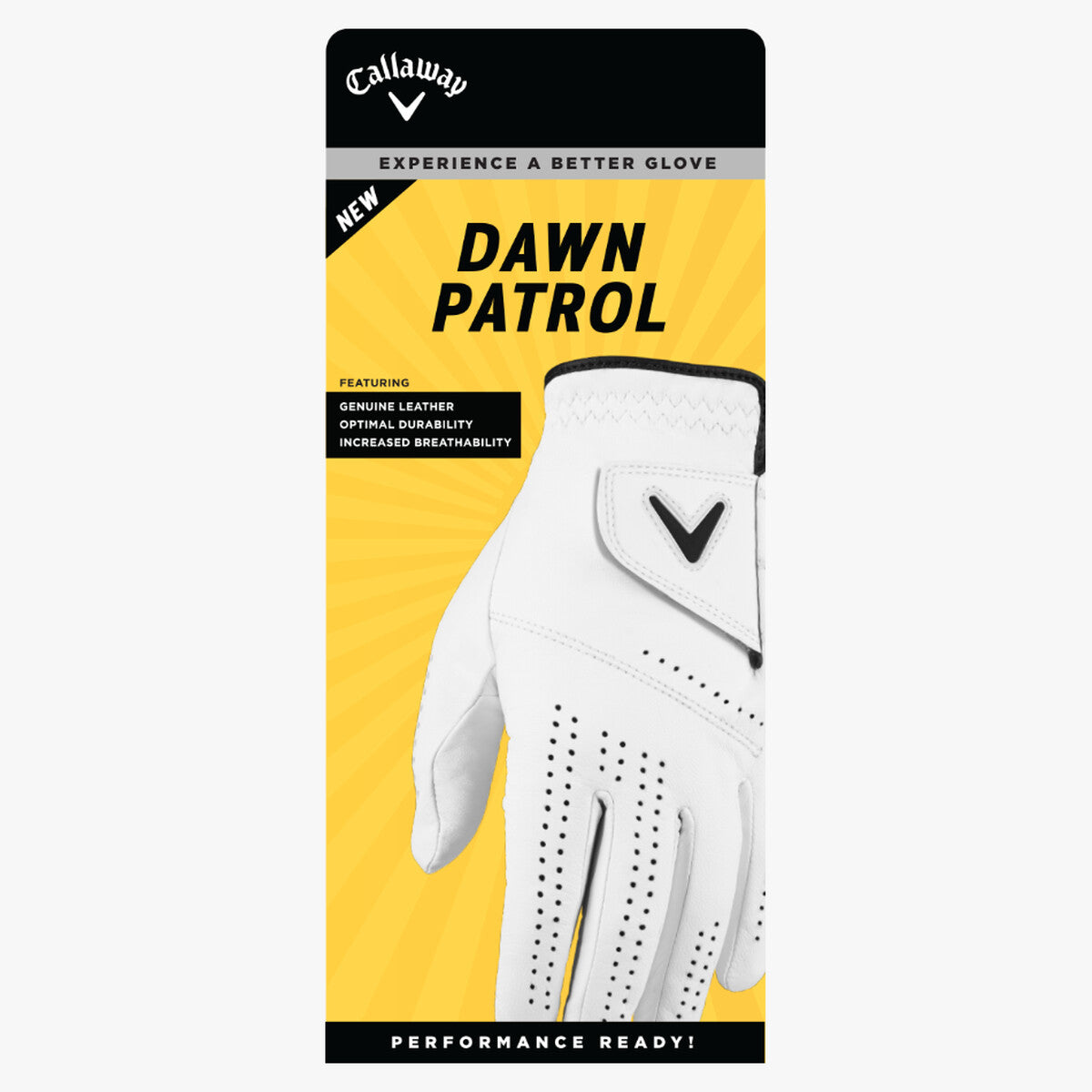 Callaway Dawn Patrol Golfhandschuh Herren linke Hand - weiß Golfhandschuhe Callaway