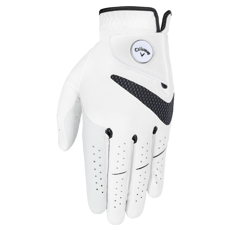 Callaway Syntech Golfhandschuh 2025 – weiß-schwarz – für Herren und Damen Golfhandschuhe Callaway Linkshand Herren S