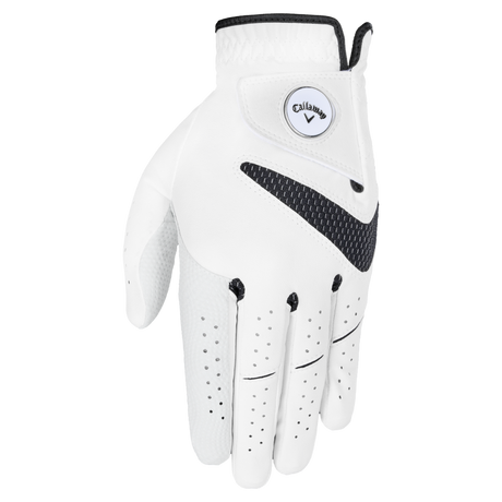 Callaway Syntech Golfhandschuh 2025 – weiß-schwarz – für Herren und Damen Golfhandschuhe Callaway Linkshand Herren S