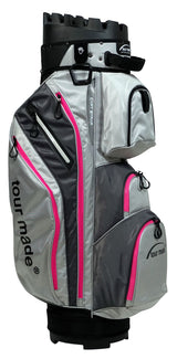Tour Made Organizer Golfbag mit Magnettasche  Tourmade Grey-Pink  
