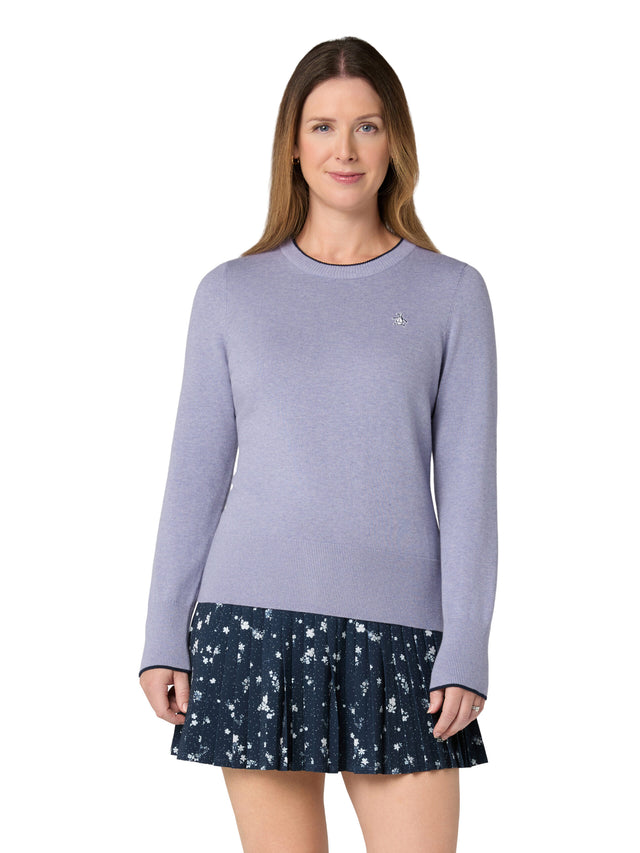 Original Penguin Damen Strickpullover Langarm Heirloom Lilac Heather