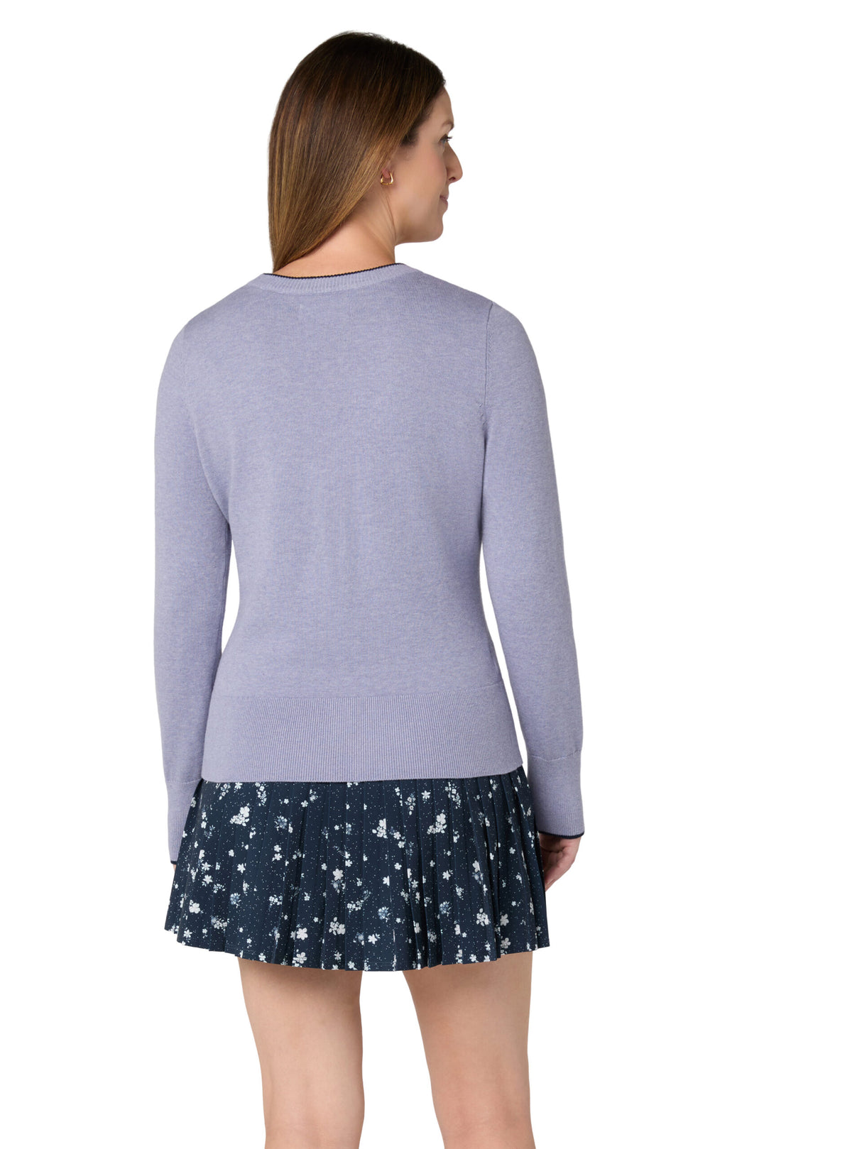 Original Penguin Damen Strickpullover Langarm Heirloom Lilac Heather Ansicht 2