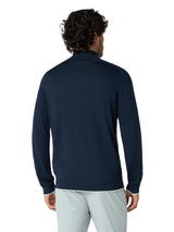 Original Penguin Herren Heritage Mock-Neck Pullover Black Iris Xinao Hthr Ansicht 2