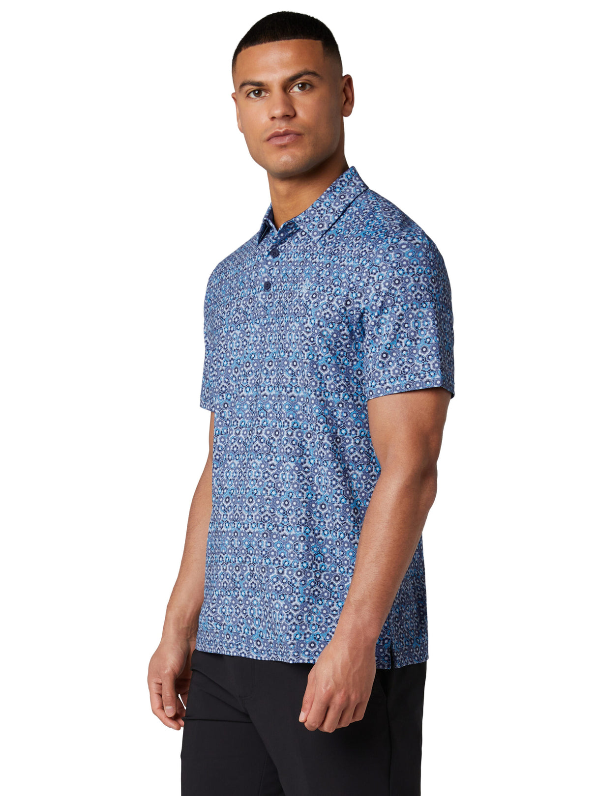 Penguin Heritage Framed Floral Polo, seitlich, Penguin, Herrenpolo, Golfbekleidung - Golf24.com